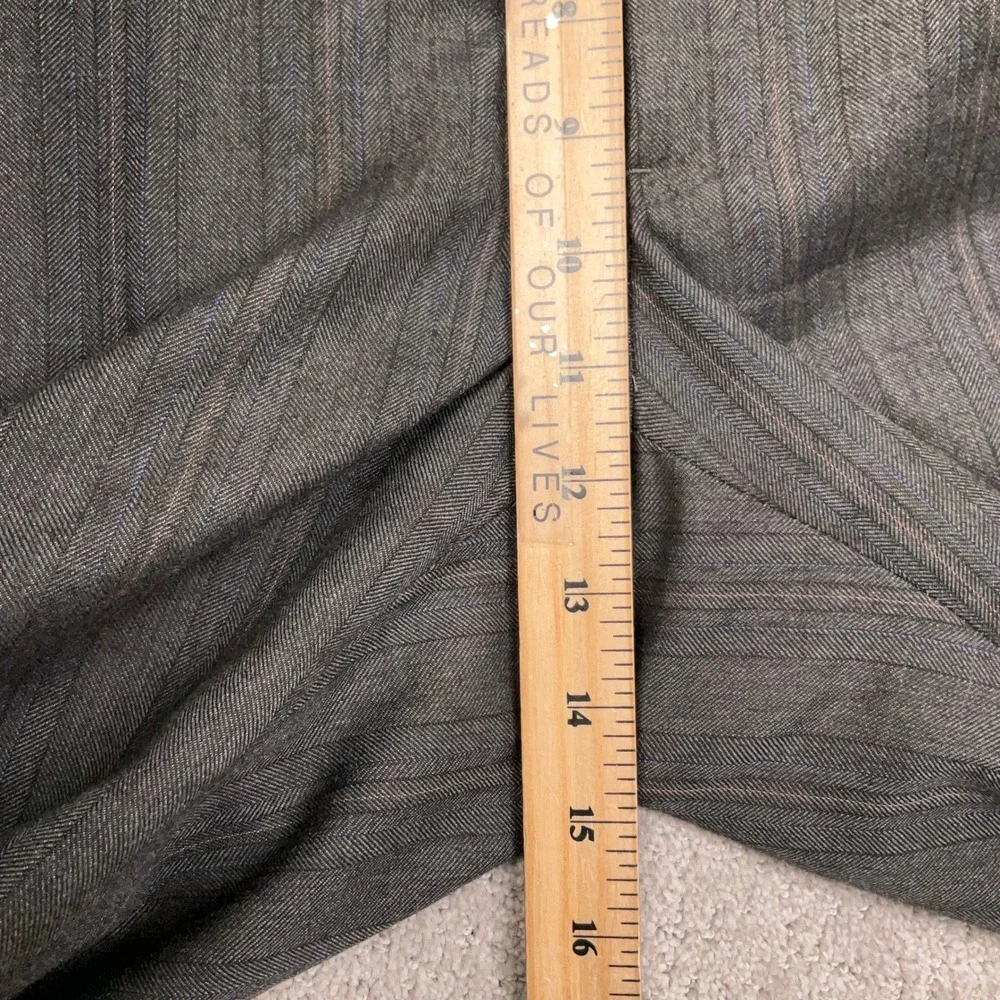 Hart Schaffner Marx Suit Mens 44R Gray Herringbone Pinstripe Heritage Career‎